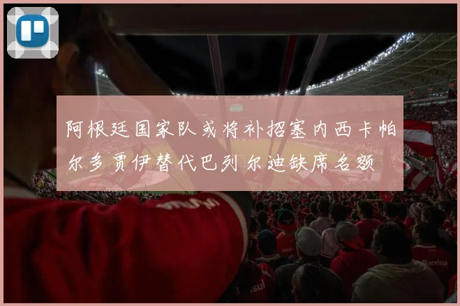 阿根廷国家队或将补招塞内西卡帕尔多贾伊替代巴列尔迪缺席名额